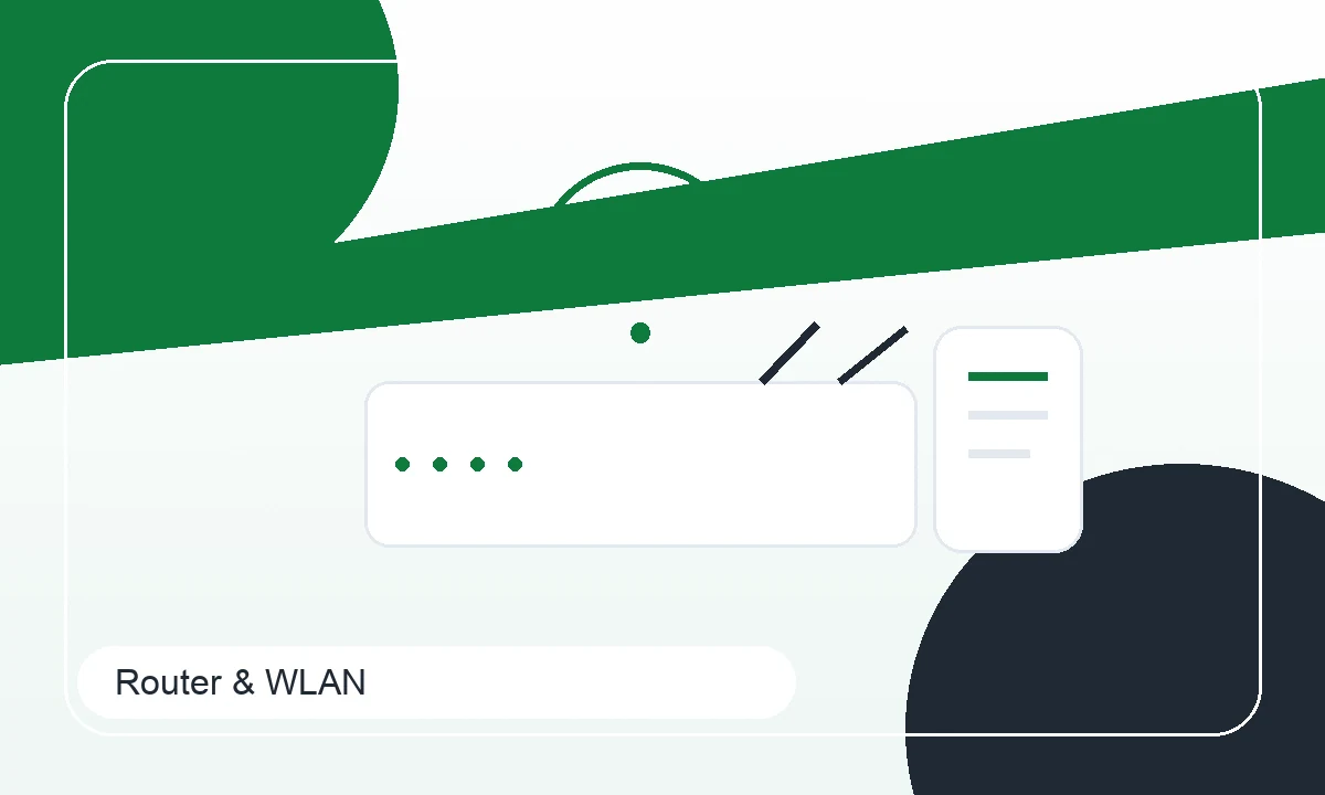 Router mit WLAN-Signal als Symbol für Router mieten oder kaufen